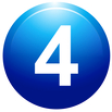 4 on blue background