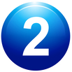2 on blue background